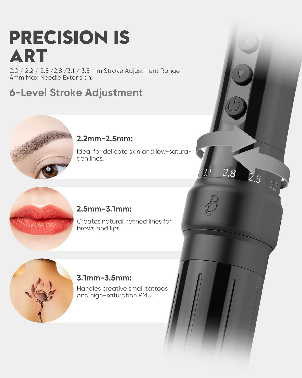 Biomaser U1 Wireless PMU Tattoo Machine Eyebrows & Lips